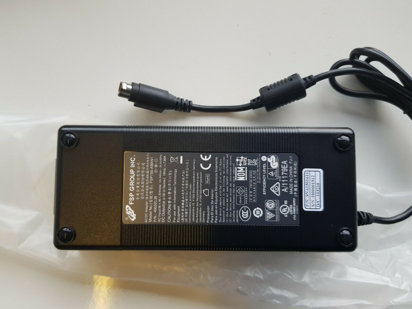 *Brand NEW*19V 7.89A FSP GROUP AC/DC ADAPTER FSP150-ABAN1 4 PIN DIN 9NA1501611 AC/DC ADAPTER POWER SUPPLY